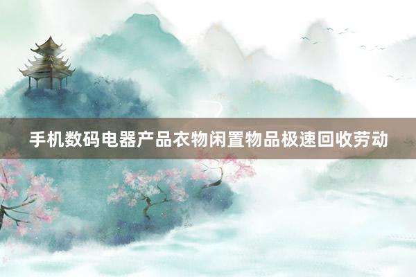 手机数码电器产品衣物闲置物品极速回收劳动